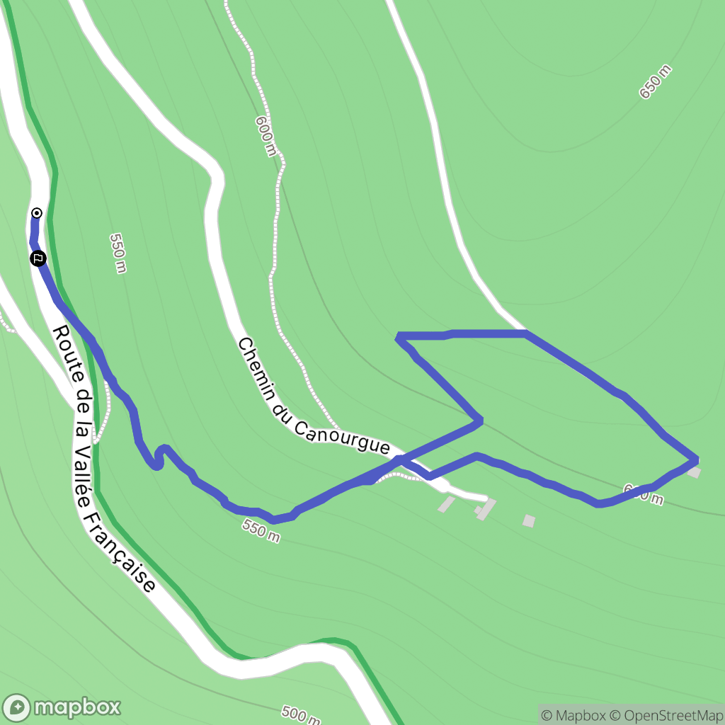 Molezon : carte du parcours de randonnée - France