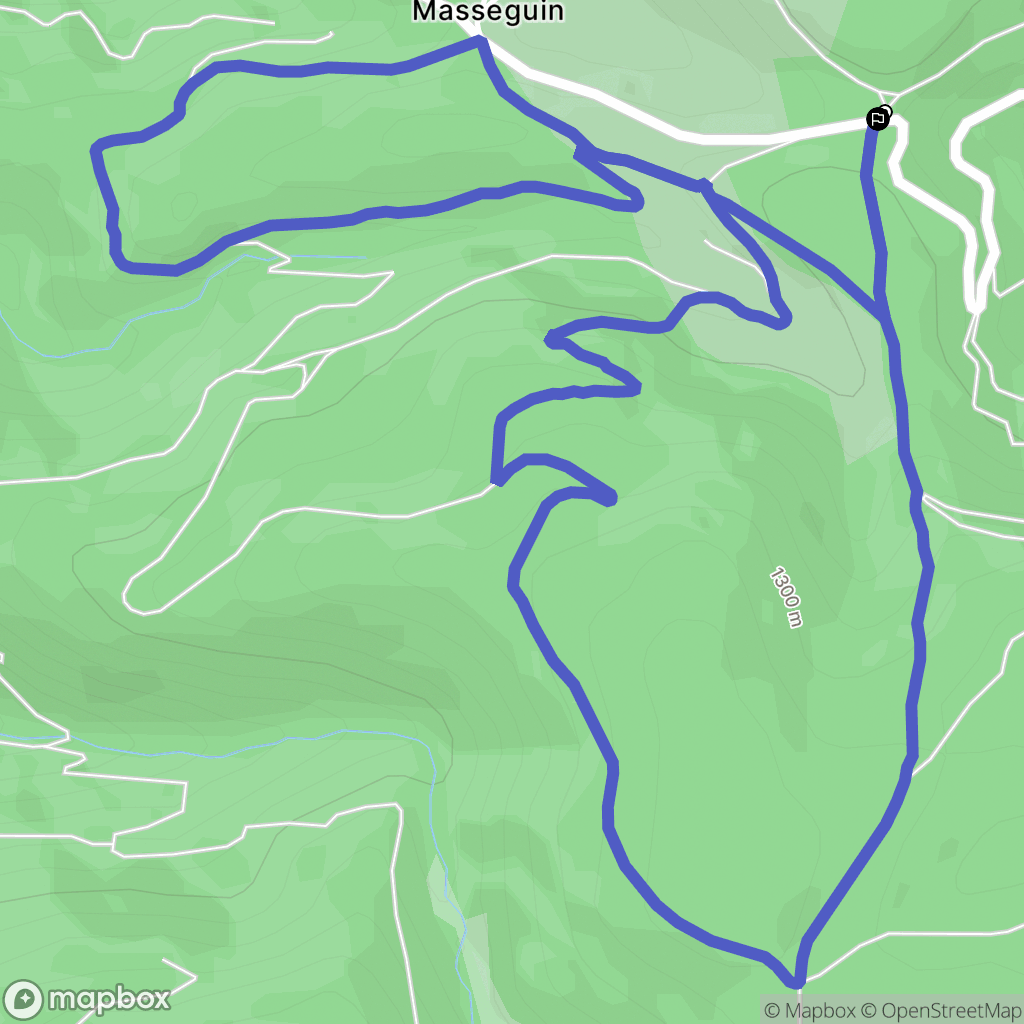 Lanuéjols : carte du parcours de randonnée - France