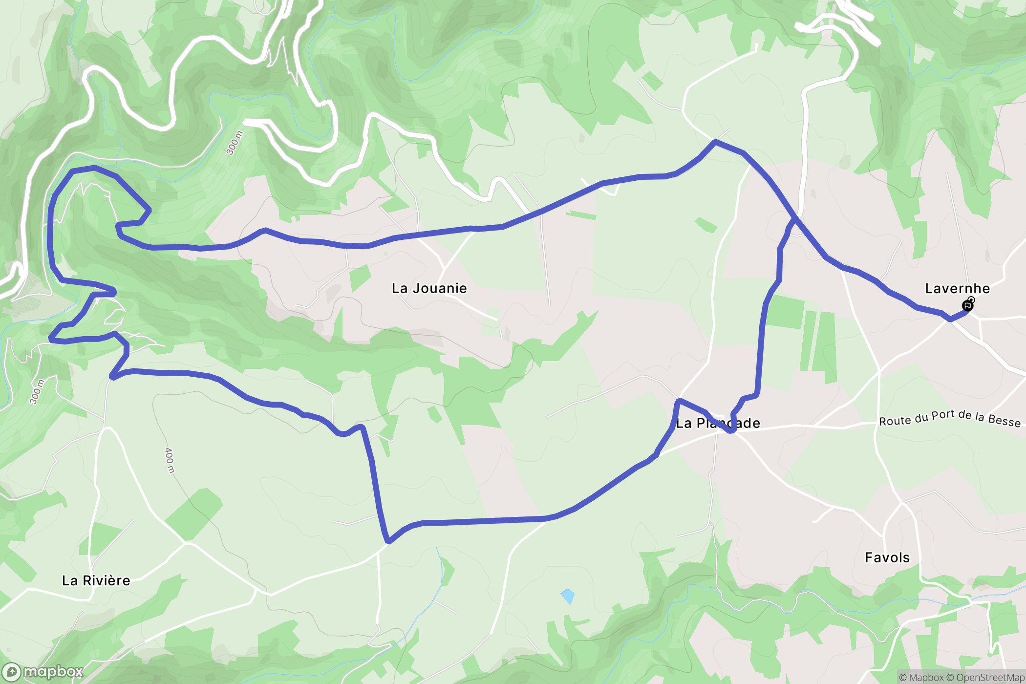 Castelmary : carte du parcours de randonnée - France