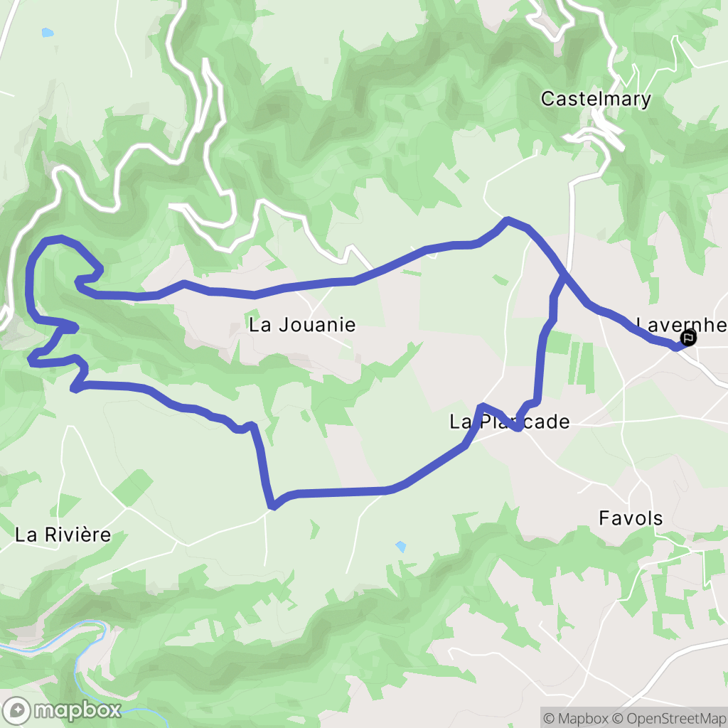 Castelmary : carte du parcours de randonnée - France