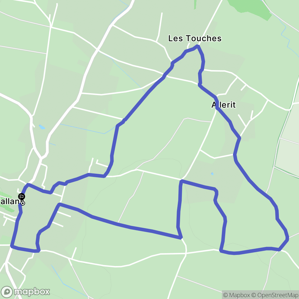 Vallans : carte du parcours de randonnée - France