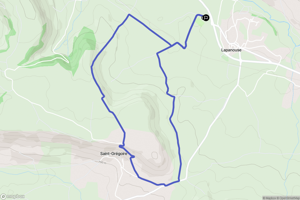 Sévérac-d'Aveyron : carte du parcours de randonnée - France