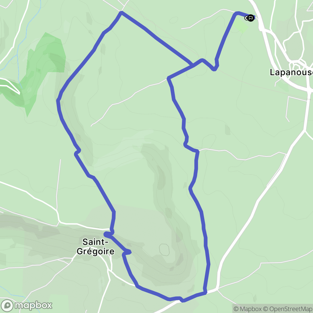 Sévérac-d'Aveyron : carte du parcours de randonnée - France