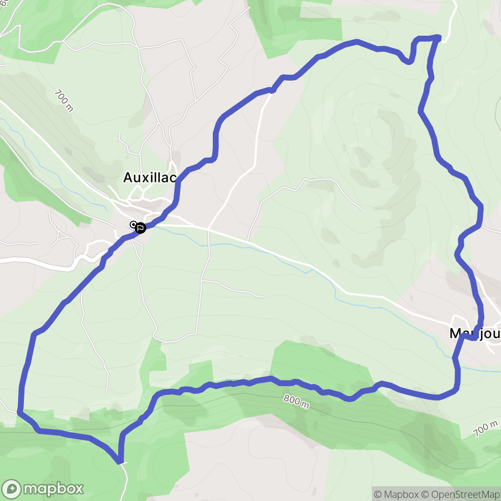 La Canourgue : carte du parcours de randonnée - France