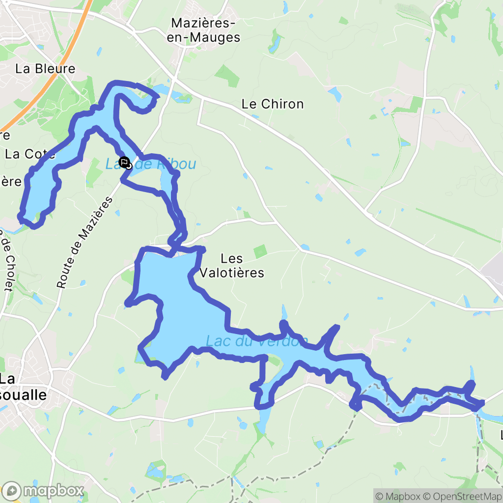 La Tessoualle : carte du parcours de randonnée - France