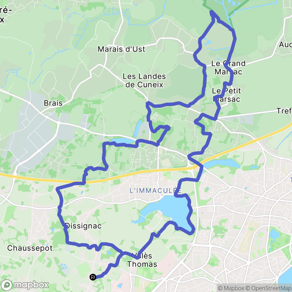 Saint-Nazaire : carte du parcours de randonnée - France