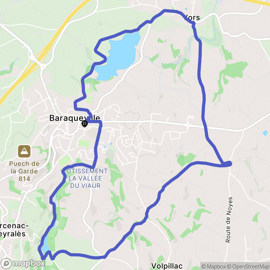 Baraqueville : carte du parcours de randonnée - France