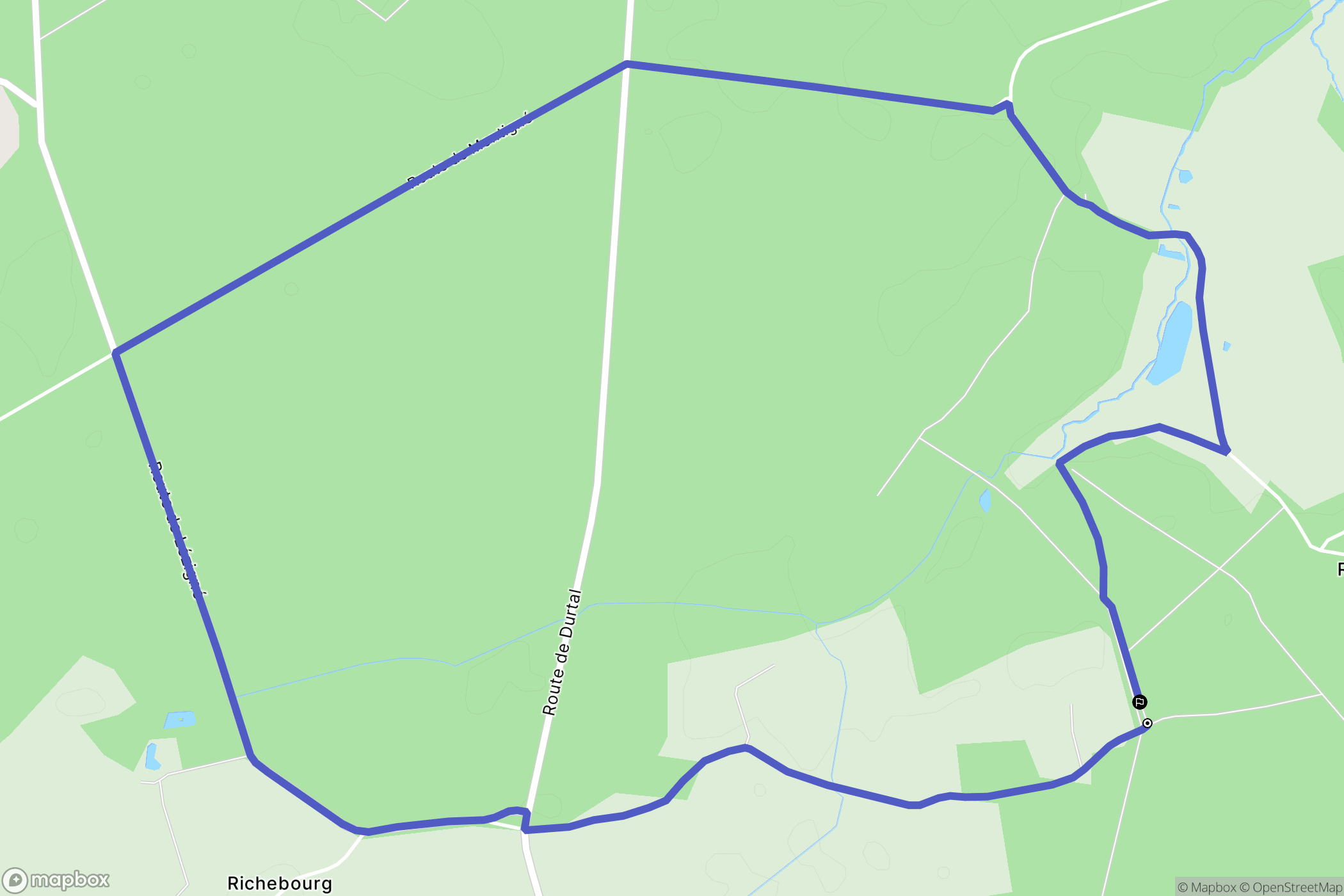Baugé-en-Anjou : carte du parcours de randonnée - France