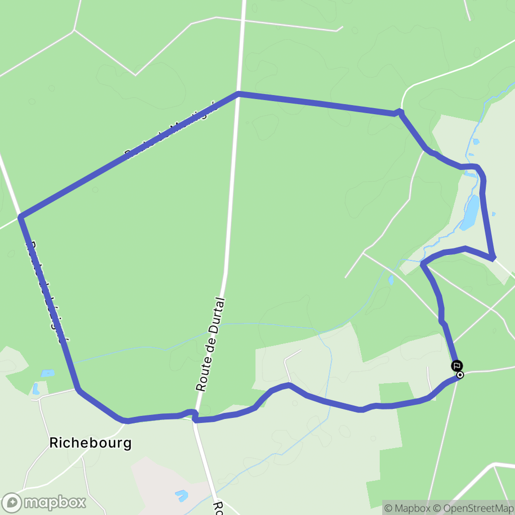 Baugé-en-Anjou : carte du parcours de randonnée - France