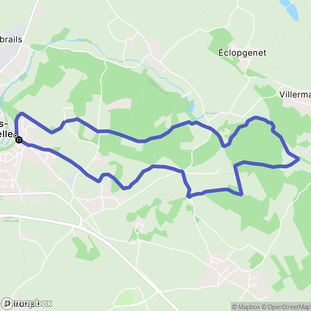 Celles-sur-Belle : carte du parcours de randonnée - France