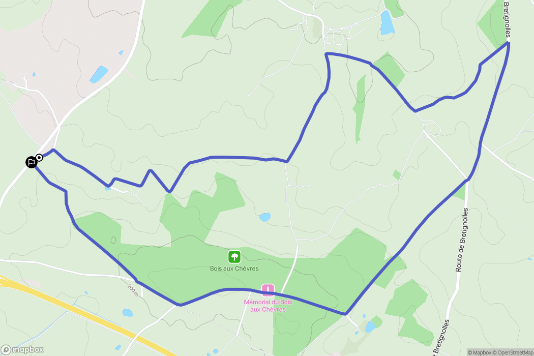 Nueil-les-Aubiers : carte du parcours de randonnée - France