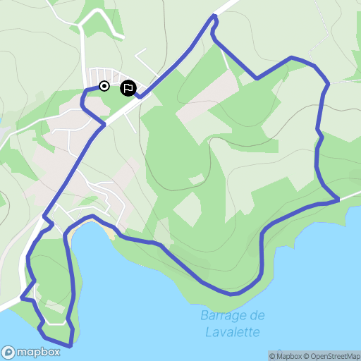 Lapte : carte du parcours de randonnée - France