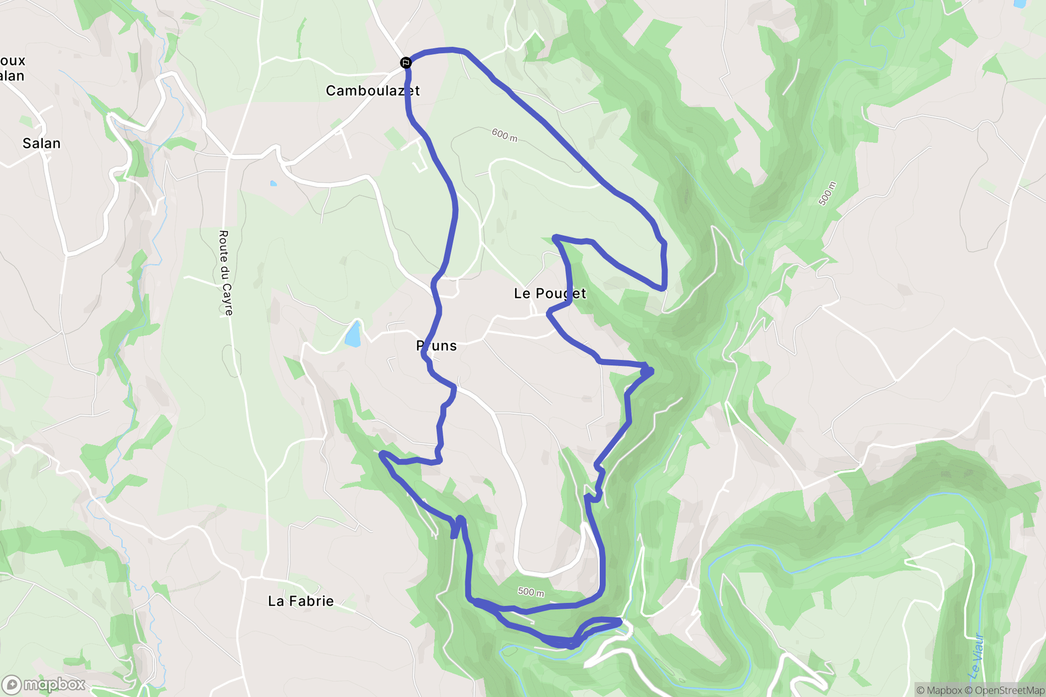 Baraqueville : carte du parcours de randonnée - France