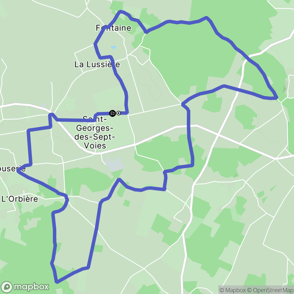 Gennes-Val-de-Loire : carte du parcours de randonnée - France