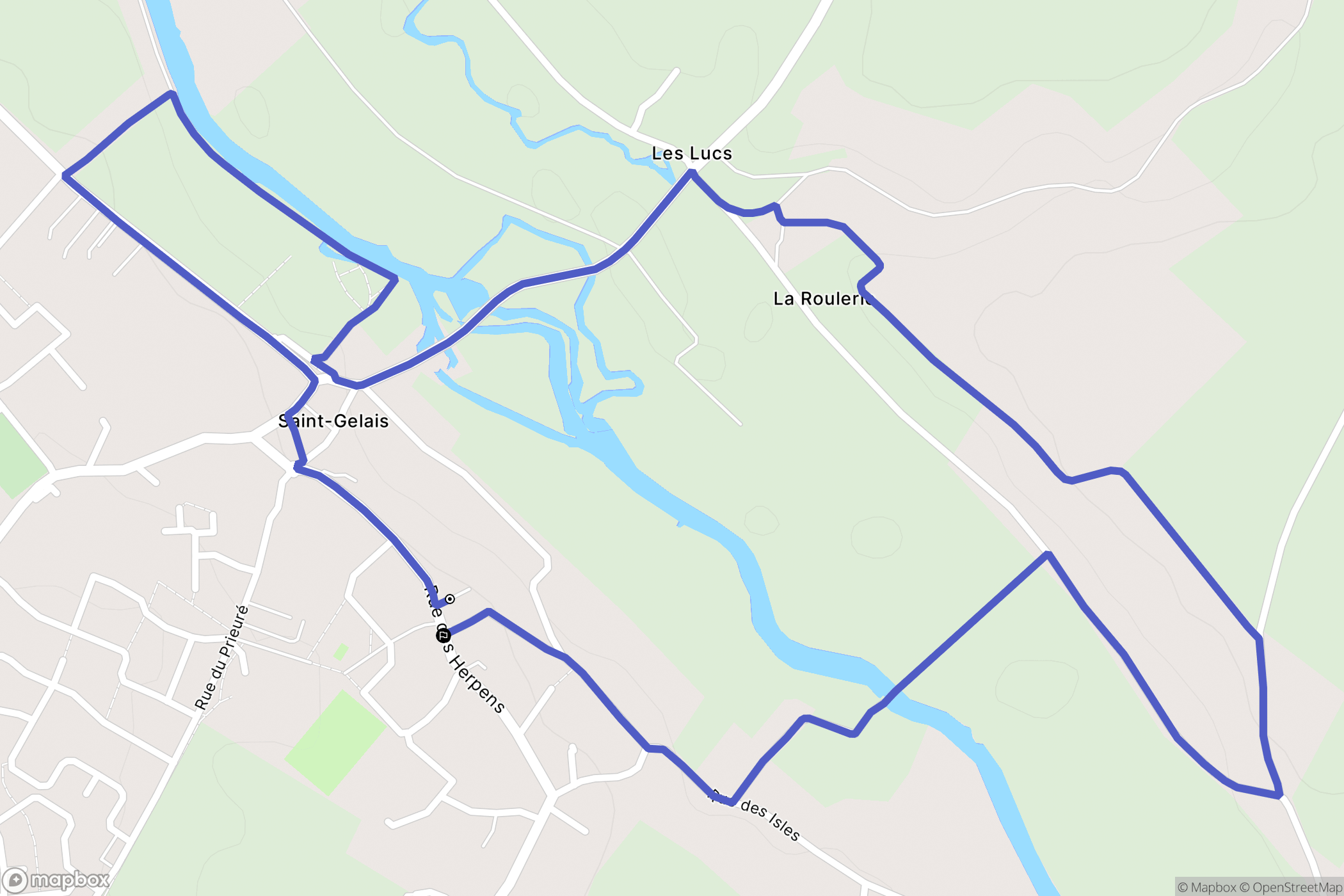Saint-Gelais : carte du parcours de randonnée - France