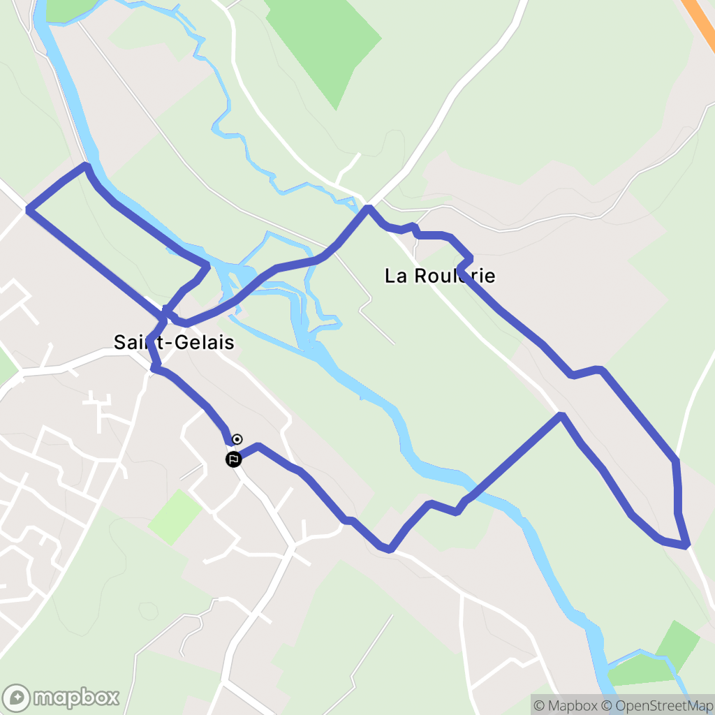 Saint-Gelais : carte du parcours de randonnée - France