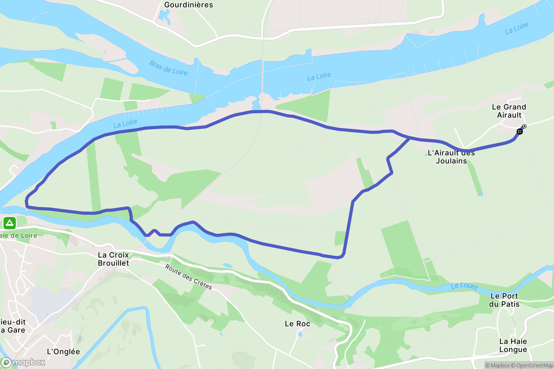 Rochefort-sur-Loire : carte du parcours de randonnée - France