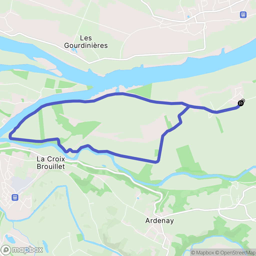 Rochefort-sur-Loire : carte du parcours de randonnée - France