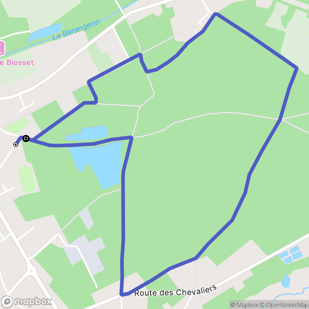 Vignoux -sur-Barangeon : carte du parcours de randonnée - France