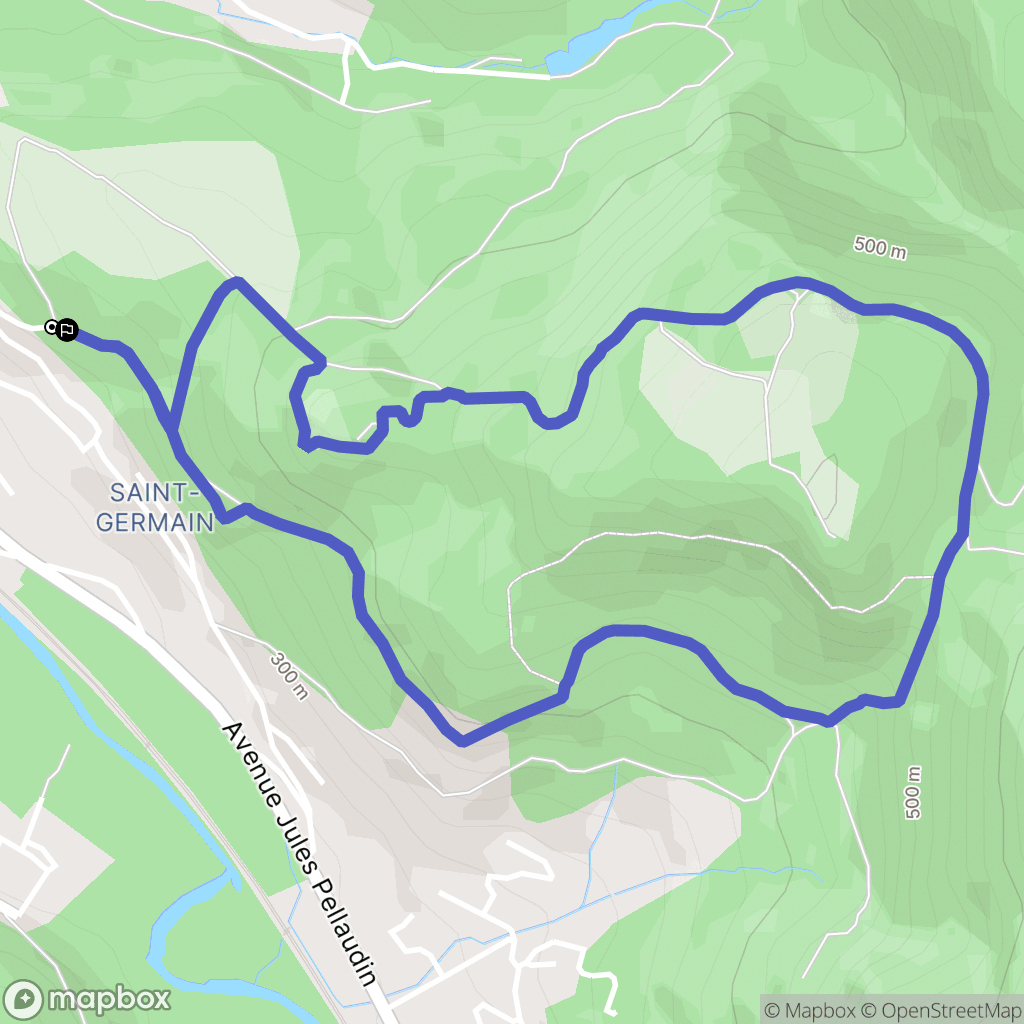 Ambérieu-en-Bugey : carte du parcours de randonnée - France