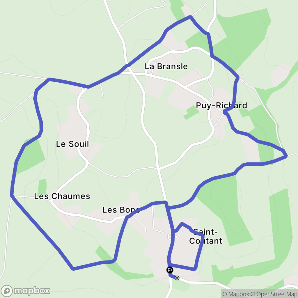 Saint-Coutant : carte du parcours de randonnée - France