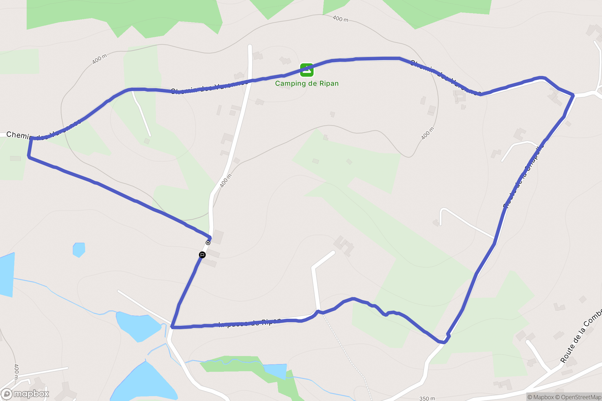 Bessenay : carte du parcours de randonnée - France