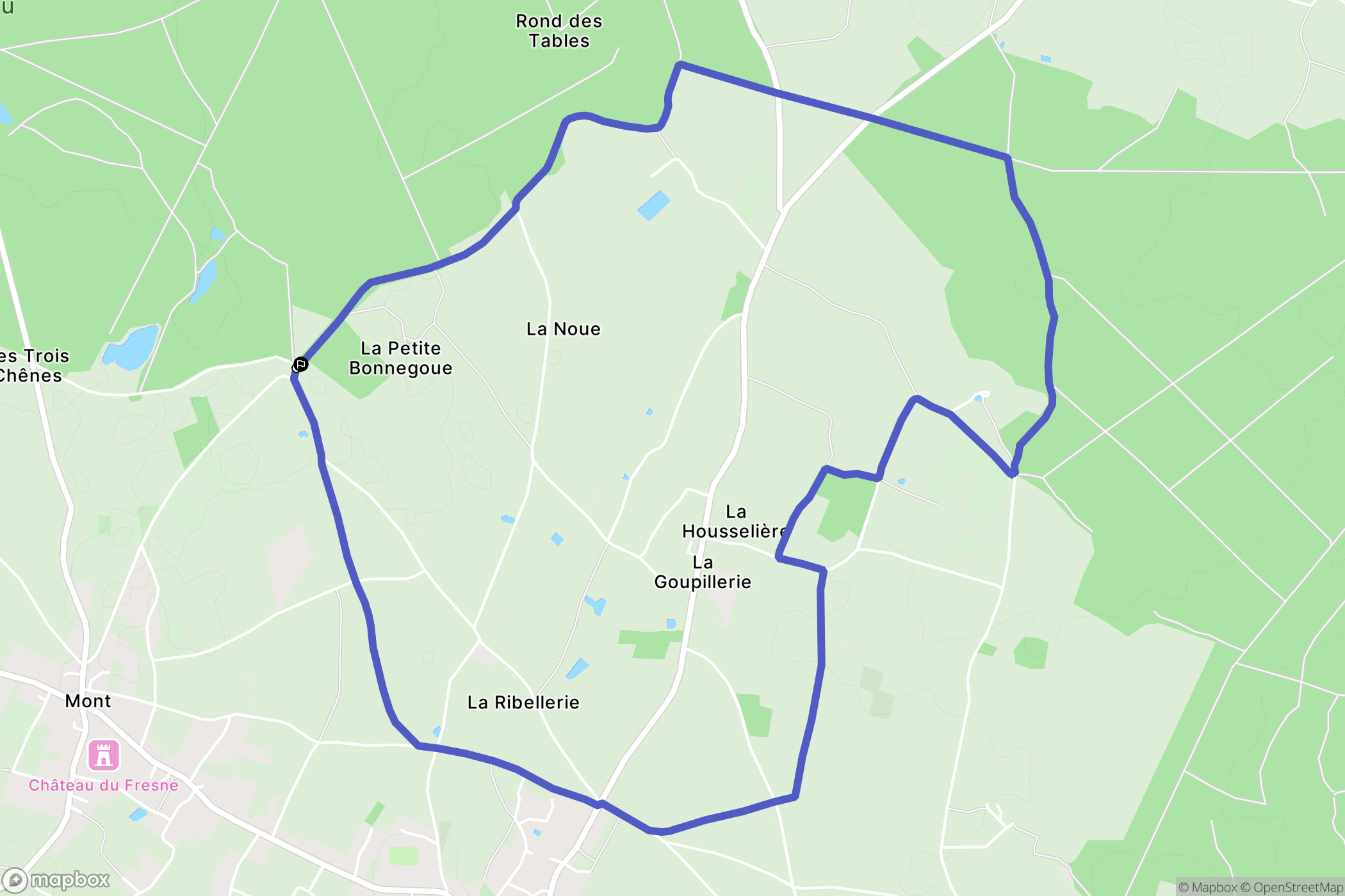 Bellevigne-en-Layon : carte du parcours de randonnée - France