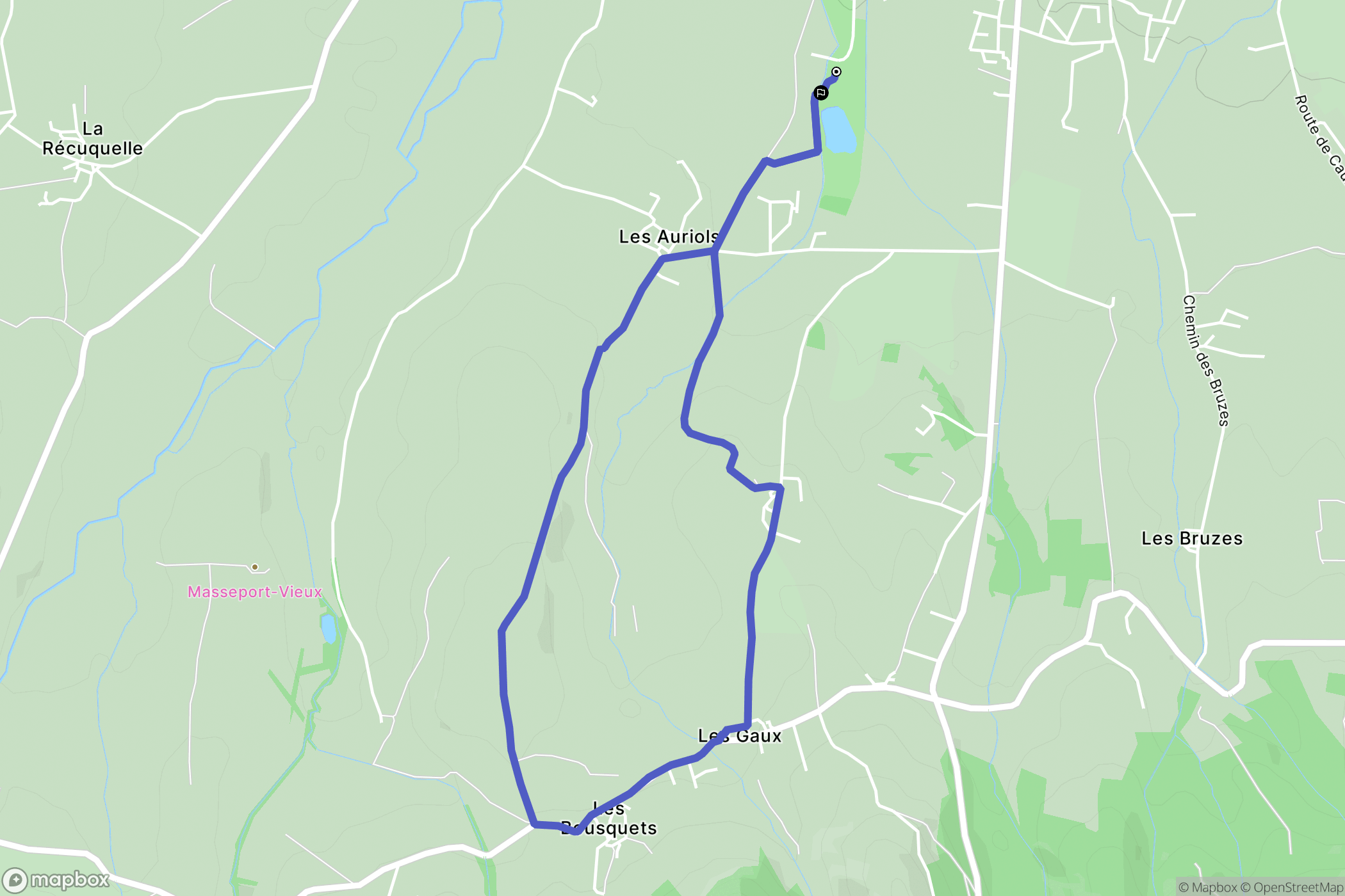 Labruguière : carte du parcours de randonnée - France