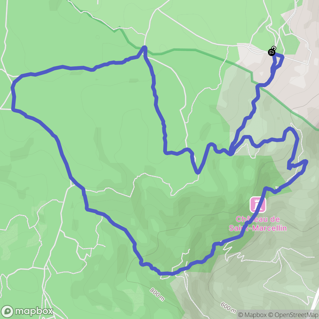 Massegros Causses Gorges : carte du parcours de randonnée - France