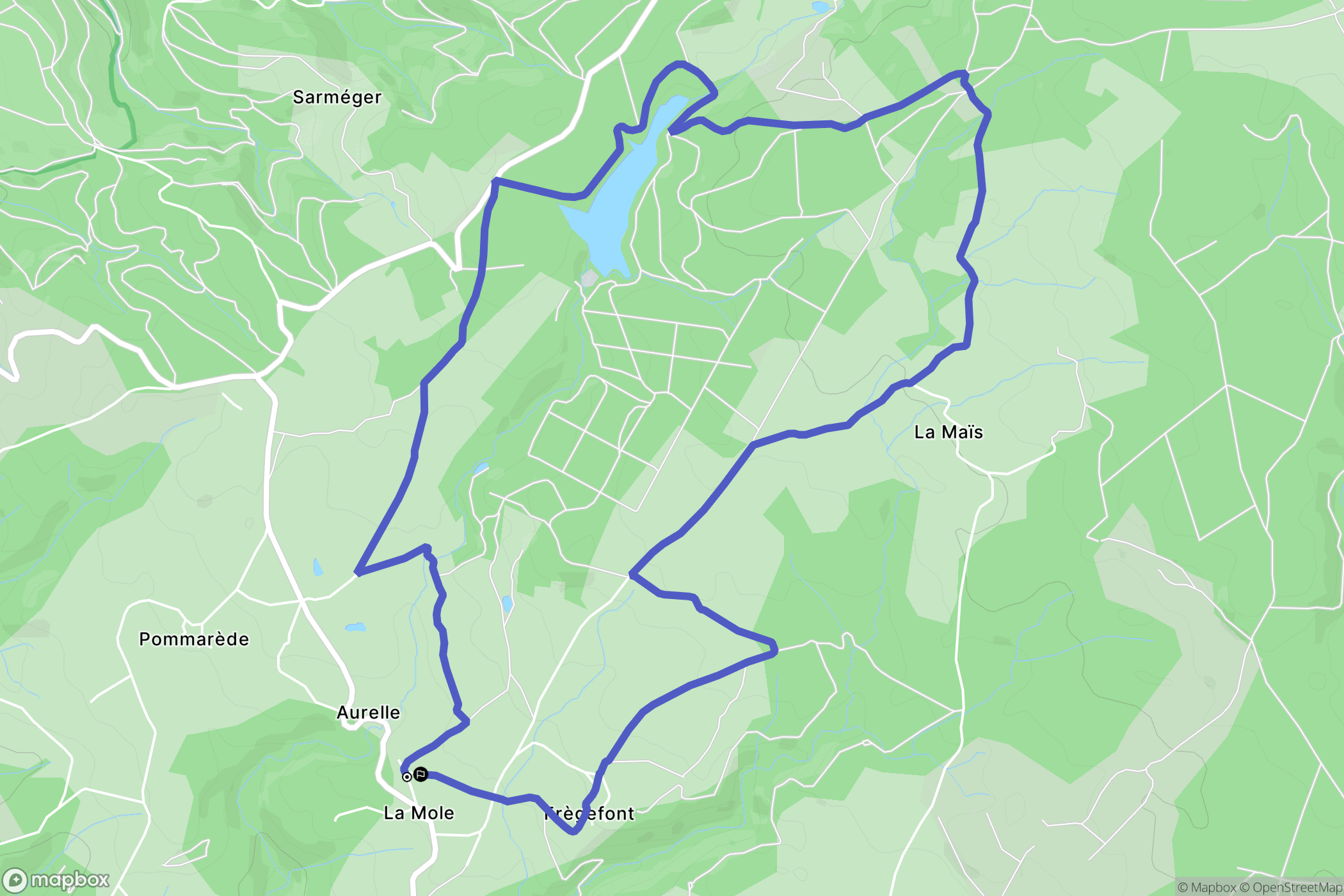 Pont-de-Larn : carte du parcours de randonnée - France