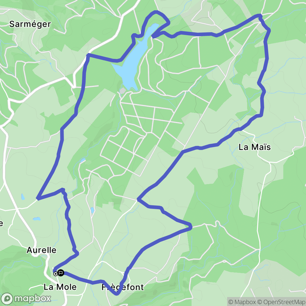 Pont-de-Larn : carte du parcours de randonnée - France