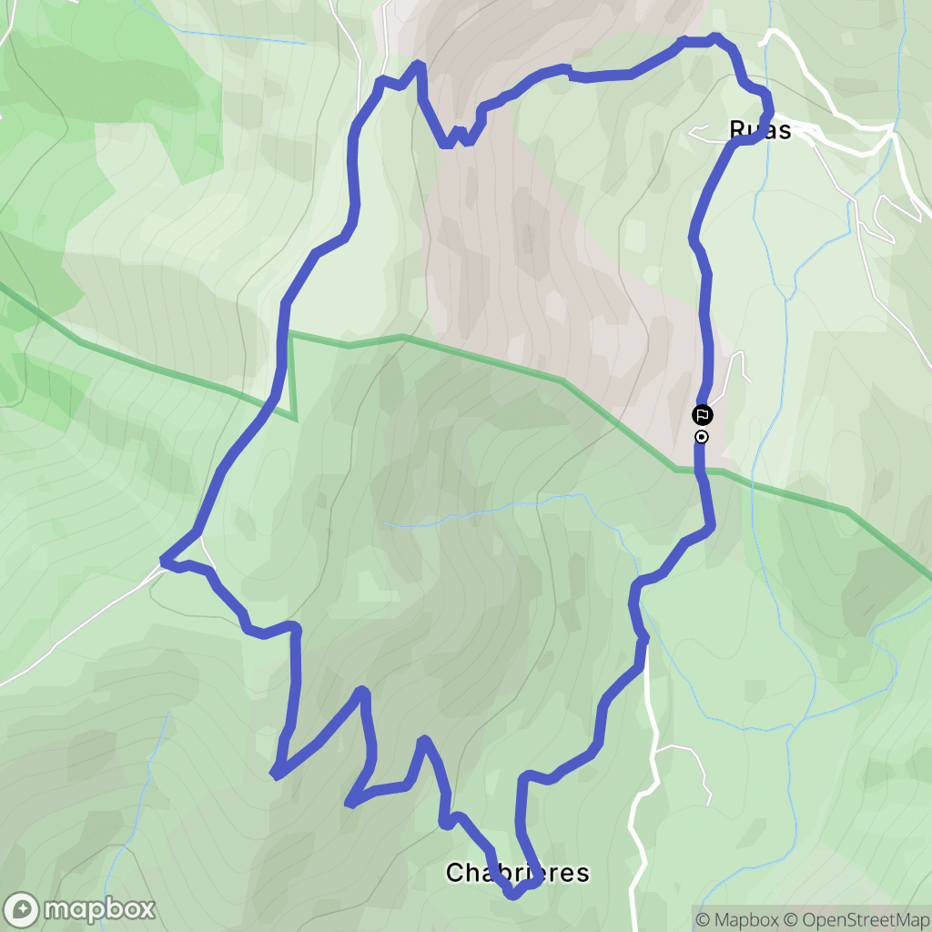 Les Bondons : carte du parcours de randonnée - France