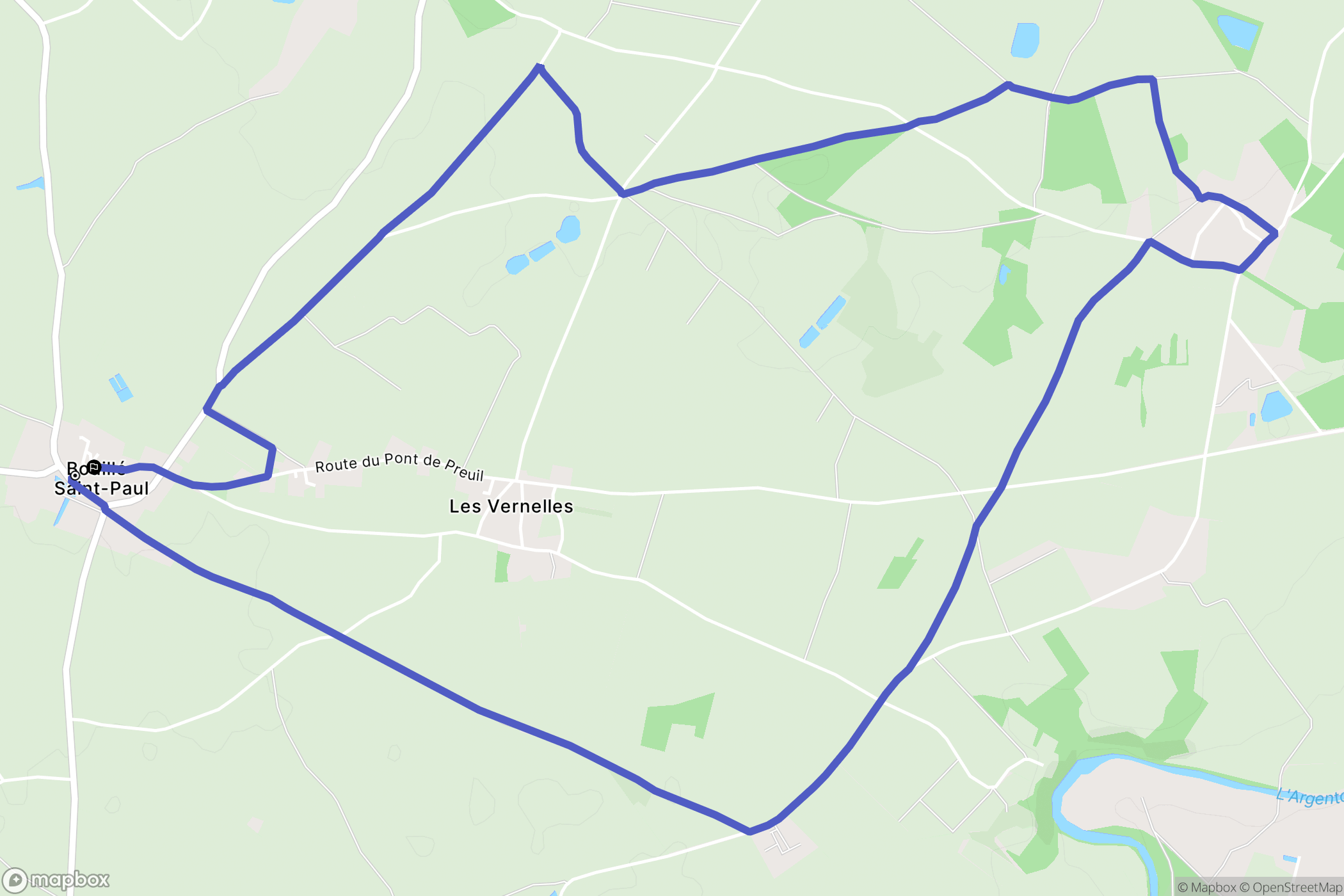 Val en Vignes : carte du parcours de randonnée - France