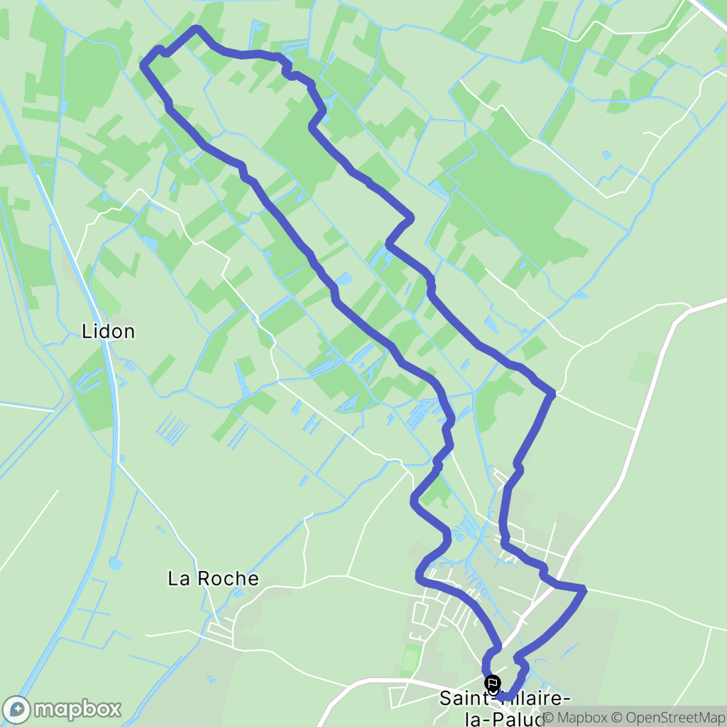 Saint-Hilaire-la-Palud : carte du parcours de randonnée - France