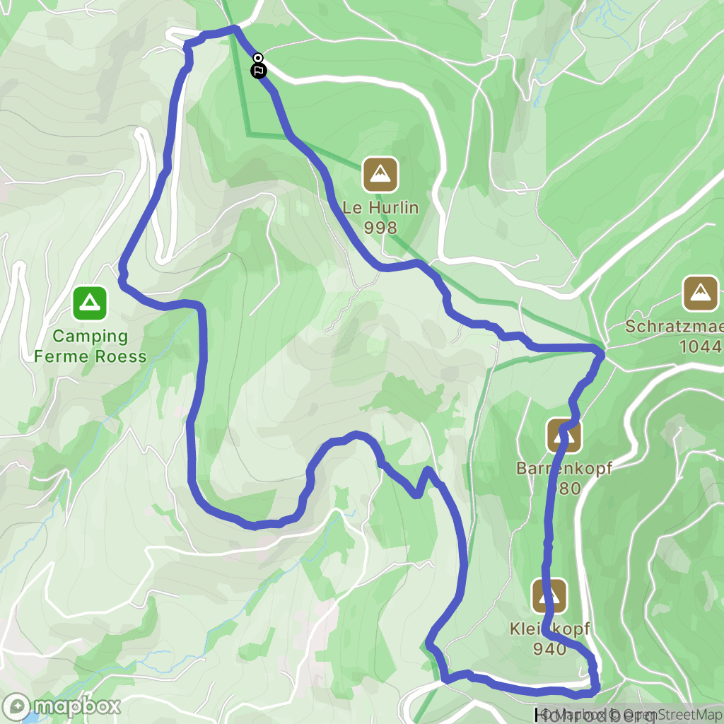 Orbey : carte du parcours de randonnée - France