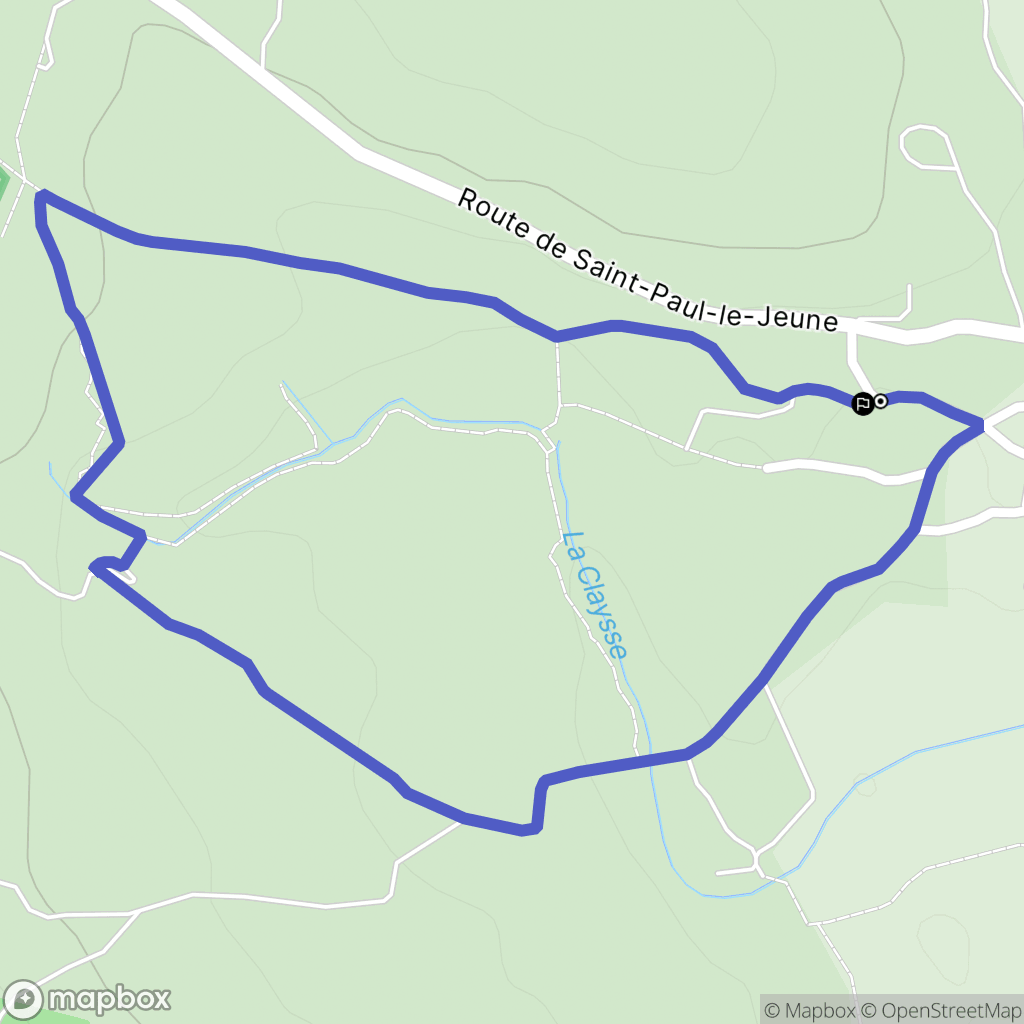 Saint-André-de-Cruzières : carte du parcours de randonnée - France