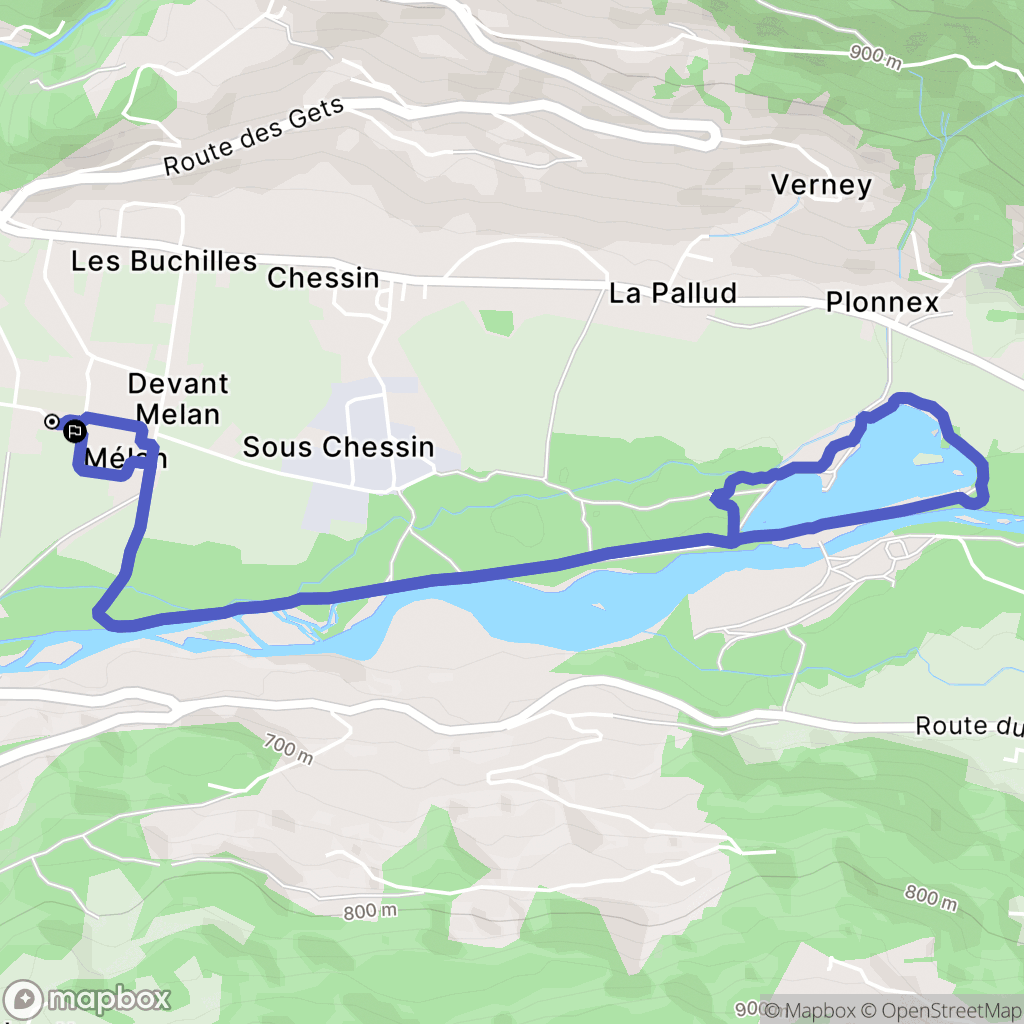 Taninges : carte du parcours de randonnée - France