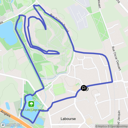 Labourse : carte du parcours de randonnée - France