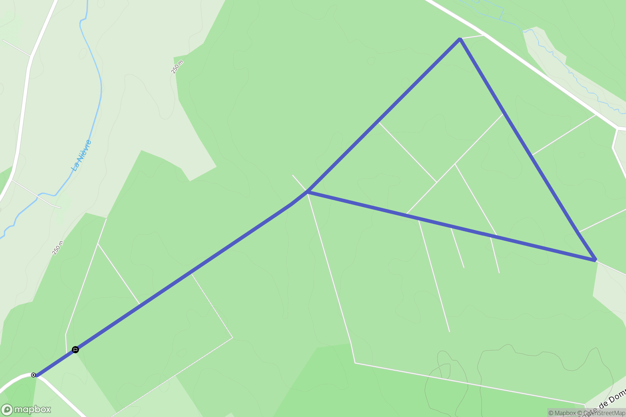 Dompierre-sur-Nièvre : carte du parcours de randonnée - France