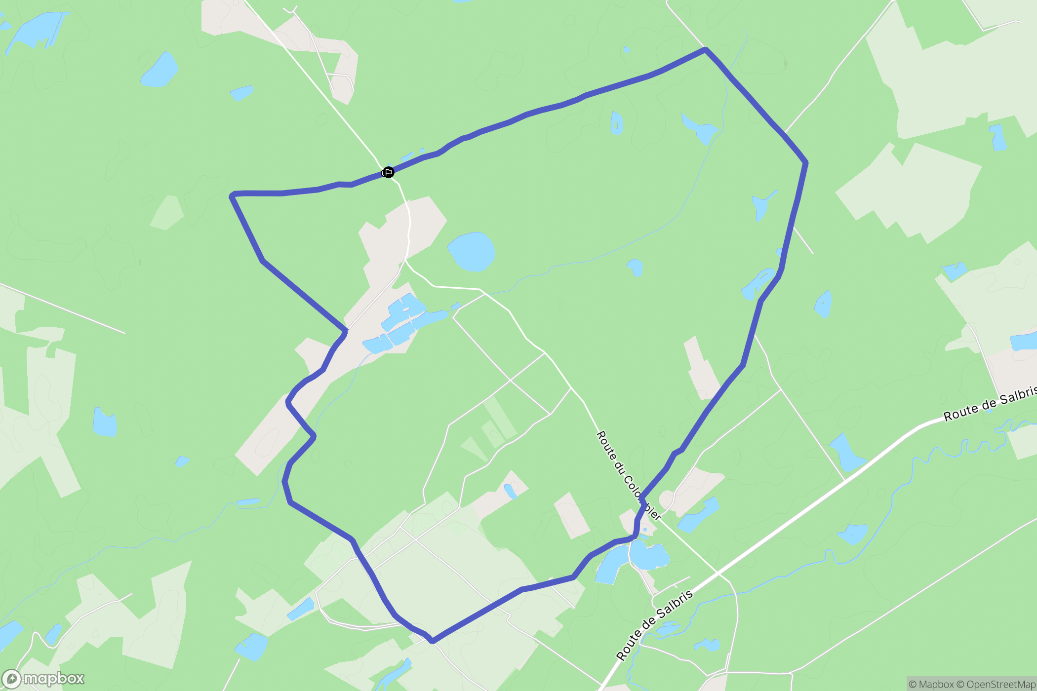 Nouan-le-Fuzelier : carte du parcours de randonnée - France