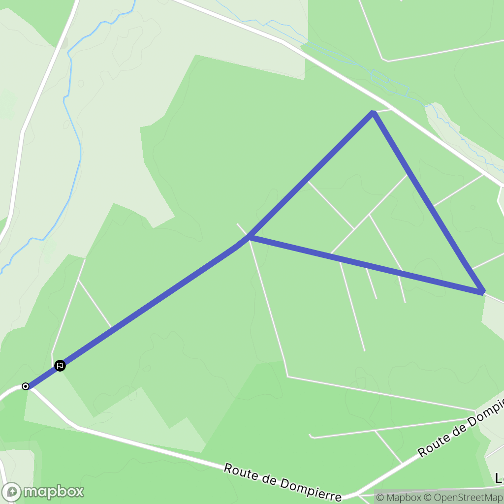 Dompierre-sur-Nièvre : carte du parcours de randonnée - France