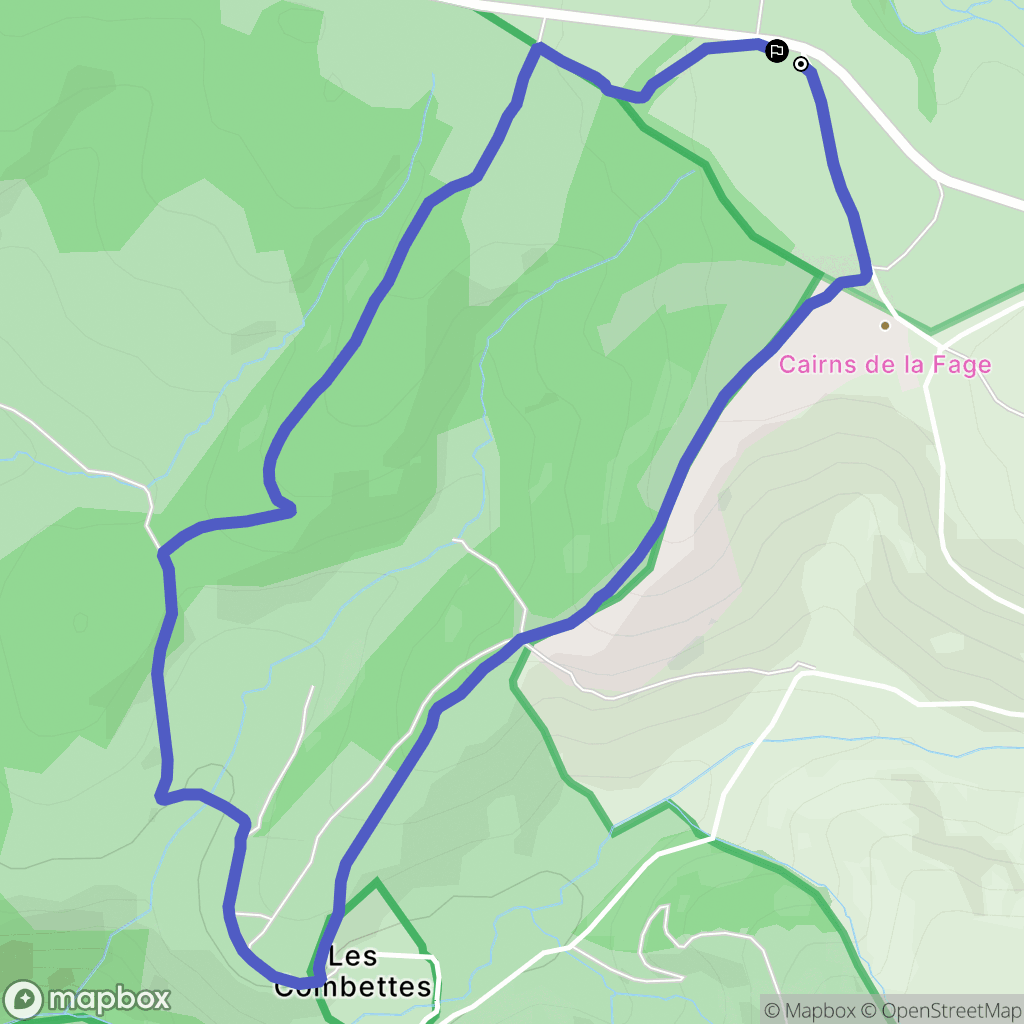 Saint-Étienne-du-Valdonnez : carte du parcours de randonnée - France