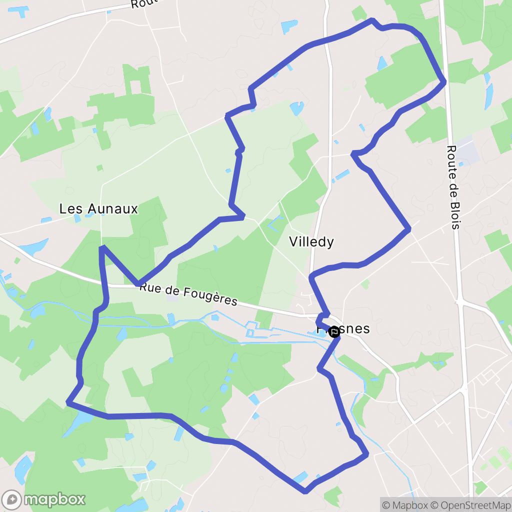 Fresnes : carte du parcours de randonnée - France