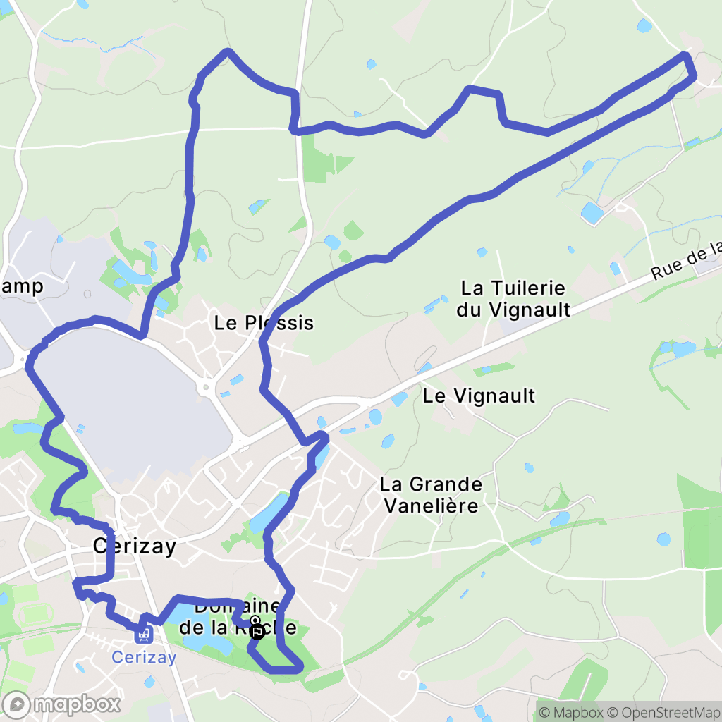 Cerizay : carte du parcours de randonnée - France