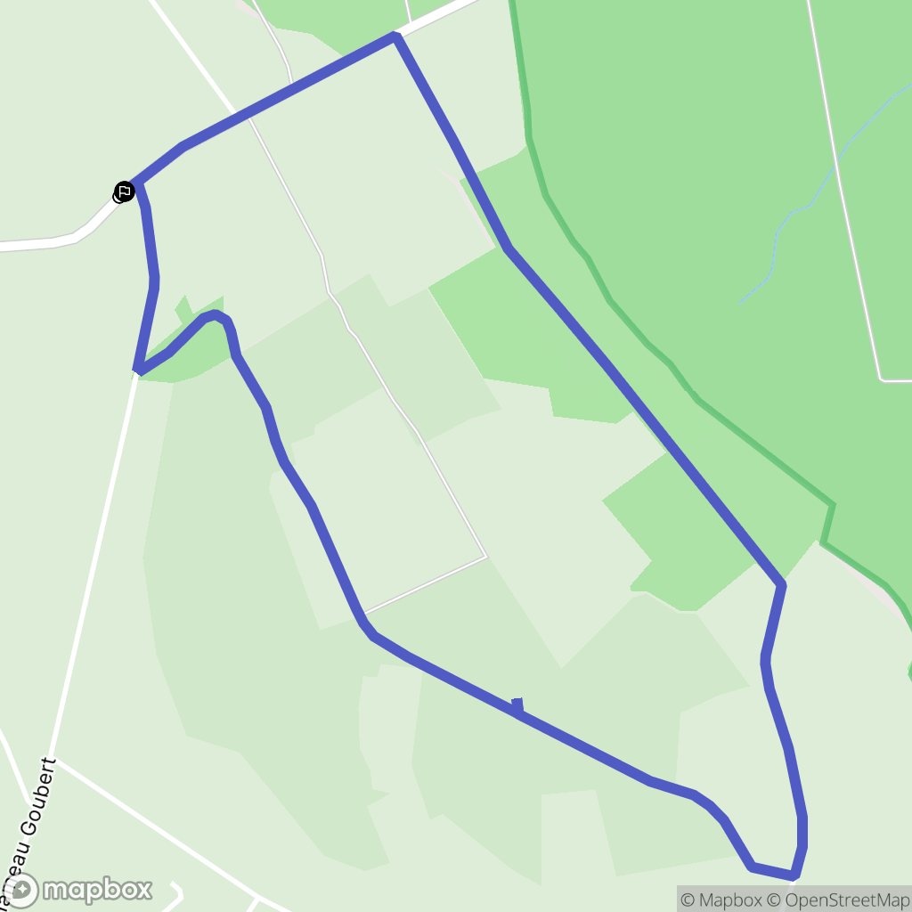 Besneville : carte du parcours de randonnée - France