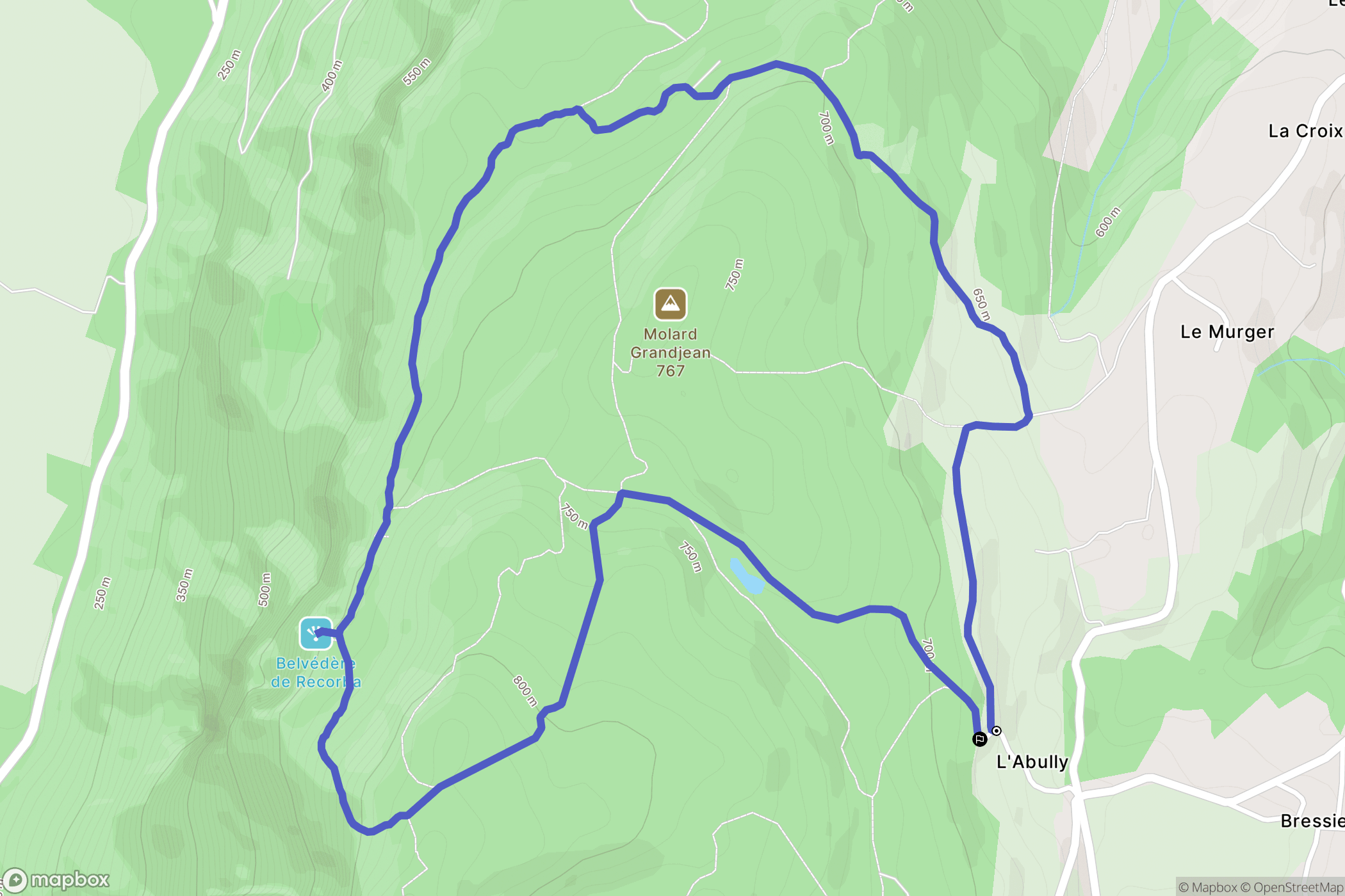 Loisieux : carte du parcours de randonnée - France