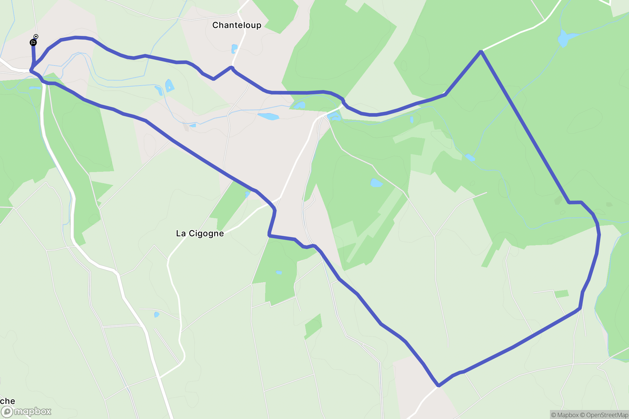Saint-Firmin-des-Prés : carte du parcours de randonnée - France
