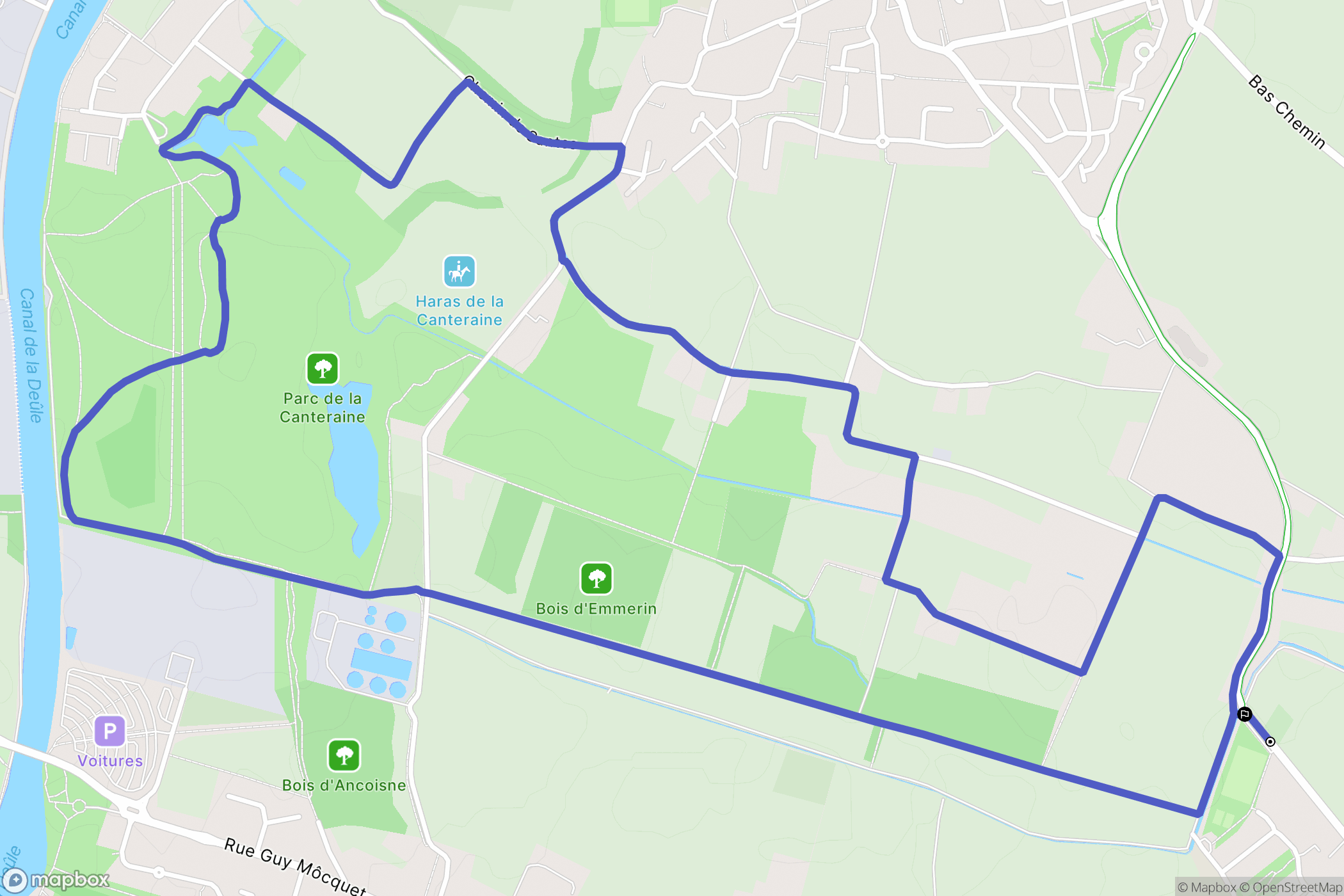 Noyelles-lès-Seclin : carte du parcours de randonnée - France