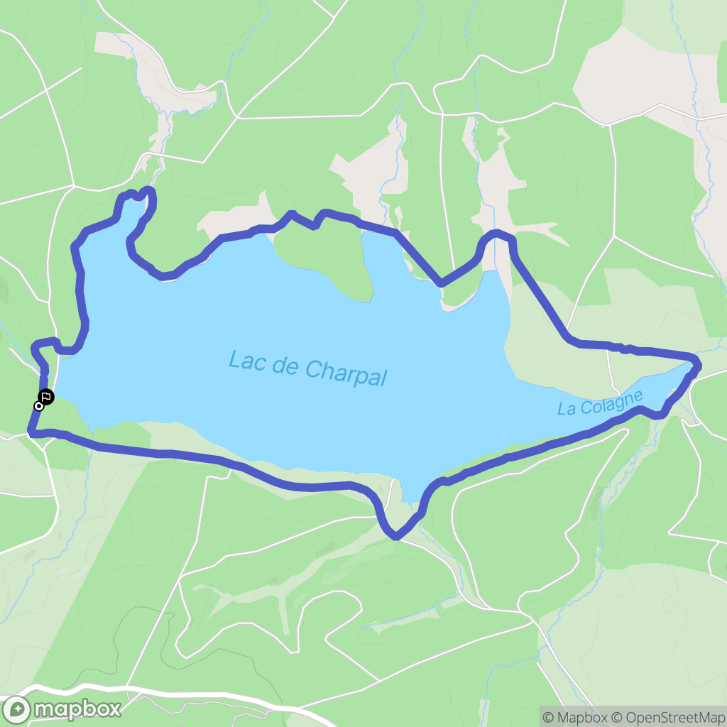 Monts-de-Randon : carte du parcours de randonnée - France