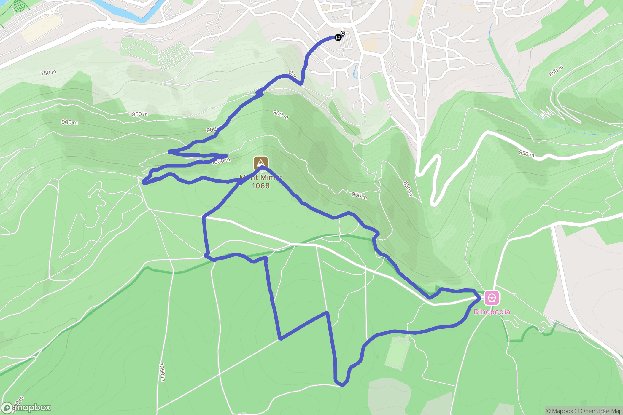 Mende : carte du parcours de randonnée - France